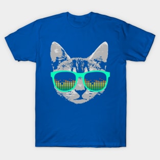 Music Cat with Glasses T-Shirt